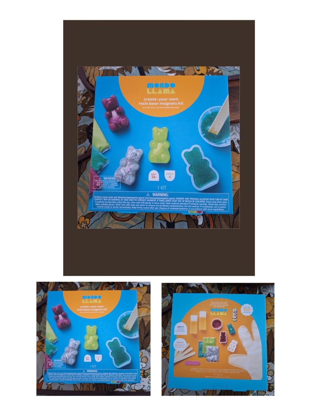 NEW Mondo Llama Resin Bear Magnet Craft Kit - DIY - Picture 5 of 6